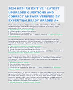 2024 HESI RN EXIT V2 * LATEST UPGRADED QUESTIONS AND CORRECT ANSWER VERIFIED BY EXPERTS|ALREADY GRADED A+