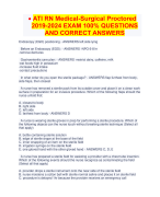 ATI RN Medical-Surgical Proctored  2019-2024 EXAM 100% QUESTIONS  AND CORRECT ANSWERS