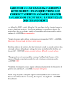 IAHCSMM CRCST EXAM 2024 VERSION 2  WITH 300 REAL EXAM QUESTIONS AND  CORRECT VERIFIED ANSWERS GRADED  A+/ IAHCSMM CRCST REAL LATEST EXAM  2024 (BRAND NEW!!)