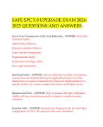 SAFE SPC 5.0 UPGRADE EXAM 2024-2025 QUESTIONS AND ANSWERS