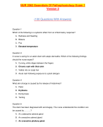 NUR 2063 Essentials Of Pathophysiology 2024 Exam 1 (100 Questions)
