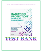 RADIOATION PROTECTION IN MEDICAL RADIOGRAPHY, 8TH EDITION SHERER TEST BANK