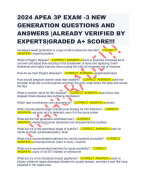 2024 APEA 3P EXAM -3 NEW GENERATION QUESTIONS AND ANSWERS |ALREADY VERIFIED BY EXPERTS|GRADED A+ SCORE!!!