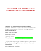 PSI FNP PRACTICE -165 QUESTIONS  AND ANSWERS 2023/2024 GRADED A+