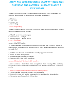 ATI PN MED SURG PROCTORED EXAM WITH NGN 2024 QUESTIONS AND ANSWERS | ALREADY GRADED A  LATEST UPDATE