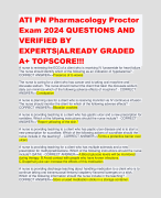 ATI PN Pharmacology Proctor Exam 2024 QUESTIONS AND VERIFIED BY EXPERTS|ALREADY GRADED A+ TOPSCORE!!!