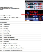 Test Bank For Paramedic Care- Principles & Practice V.3, 5e (Bledsoe) Volume 3- Medical Emergencies