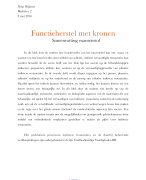 Tandheelkunde samenvatting Functieherstel met kronen Bachelor 2 