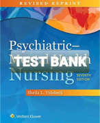 Psychiatric Mental Health Nursing 7th Edition Test Bank by Sheila L. Videbeck.