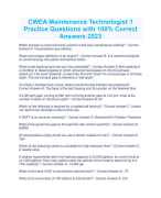 CWEA Maintenance Technologist 1 Practice Questions and Answers (2023-2024) 