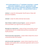 ATI FUNDAMENTALS 11TH EDITION CHAPTER 1-4 (NEW UPDATED VERSION) ACTUAL QUESTIONS AND CORRECT DETAILED ANSWERS (VERIFIED ANSWERS) LATEST UPDATE 2024-2025 | GUARANTEED PASS A+