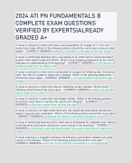 2024 ATI PN FUNDAMENTALS B COMPLETE EXAM QUESTIONS VERIFIED BY EXPERTS|ALREADY GRADED A+