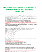 HESI PATHOPHYSIOLOGY FNP V2 2023 - 2 0 2 4 / PATHOPHYSIOLOGY H E S I FNP R E A L 100 PRACTICE QUESTIONS AND ANSWERS