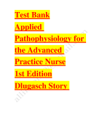 Test bank applied pathophysiology for the advanced practice nurse 2nd edition 2023-2024 Latest Update