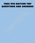 TNCC 9TH EDITION TNP QUESTIONS WITH DETAILED VERIFIED ANSWERS (100% CORRECTA+ GRADE ASSURED NEW!!  Q