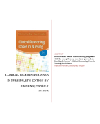 Clinical Reasoning Cases in Nursing 8th Edition Harding Snyder Test Bank ISBN- 978-0323831734 Verifi