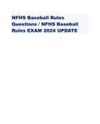 NFHS Baseball Rules Questions / NFHS Baseball Rules EXAM 2024 UPDATE