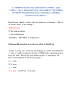 CAPSTONE PHARM PRE ASSESSMENT NEWEST 2024 ACTUAL EXAM 100 QUESTIONS AND CORRECT DETAILED ANSWERS WITH RATIONALES (VERIFIED ANSWERS) |ALREADY GRADED A+ 