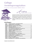 Samenvatting Colleges Verdelingsvraagstukken | GW2613B-15