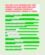 2024 WGU C453 MICROBIOLOGY NEW GENERATION EXAM QUESTIONS AND CORRECT ANSWERS VERIFIED BY EXPERTS|ALREADY GRADED A+ PASS!!!