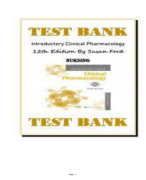 Introductory Clinical Pharmacology 12th Edition Susan M Ford Test Bank | Complete Guide