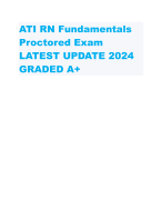 ATI RN Fundamentals  Proctored Exam LATEST UPDATE 2024  GRADED A+
