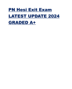 PN Hesi Exit Exam  LATEST UPDATE 2024  GRADED A+