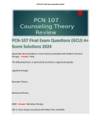 PCN-107 Final Exam Questions (GCU) A+ Score Solutions 2024
