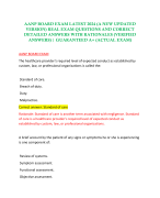 AANP BOARD EXAM LATEST 2024 (A NEW UPDATED VERSION) REAL EXAM QUESTIONS AND CORRECT DETAILED ANSWERS WITH RATIONALES (VERIFIED ANSWERS) | GUARANTEED A+ (ACTUAL EXAM)