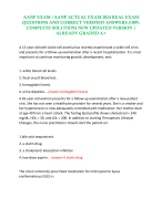 AANP EXAM /AANP ACTUAL EXAM 2024 REAL EXAM QUESTIONS AND CORRECT VERIFIED ANSWERS (100% COMPLETE SOLUTION) NEW UPDATED VERSION | ALREADY GRADED A+
