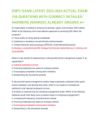 ENPC EXAM LATEST 2023-2024 ACTUAL EXAM 150 QUESTIONS WITH CORRECT DETAILED ANSWERS (RANKED) ALREADY GRADED A+