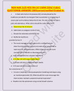 NGN NUR 3125 HESI RN CAT EXAM 2024/ V1&V2 QUESTIONS& ANSWERS 100%correct/verified Graded A+ 