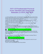 NGN ATI Fundamentals Proctored Exam | Questions and Answers with Rationales | LATEST 2023/ 2024