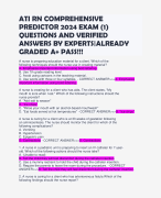 ATI RN COMPREHENSIVE PREDICTOR 2024 EXAM (1) QUESTIONS AND VERIFIED ANSWERS BY EXPERTS|ALREADY GRADED A+ PASS!!!