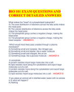 BIO 101 EXAM QUESTIONS AND  CORRECT DETAILED ANSWERS