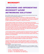  MICROSOFT AZ /700  DESIGNING AND IMPEMENTING MICROSOFT AZURE NETWORKING SOLUTIONS