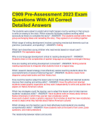 C909 Pre-Assessment 2023 Exam  Questions With All Correct  Detailed Answer