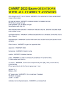 BUNDLE FOR CAMRT EXAM ALL COMPLETE  QUESTIONS AND CORRECT  DETAILED ANSWERS (VERIFIED  ANSWERS) |ALREADY GRADED A+