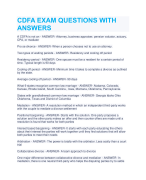 CDFA EXAM QUESTIONS WITH  ANSWERS
