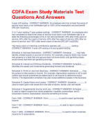 CDFA Exam Study Materials Test  Questions And Answers