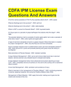 CDFA IPM License Exam Questions And Answers
