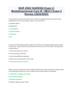 NUR 2502/ NUR2502 Exam 2:  Multidimensional Care III / MDC3 Exam 2 Review (2024/2025)