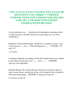 CPSI ACTUAL EXAM AND PRACTICE EXAM 300 QUESTIONS AND CORRECT VERIFIED ANSWERS TOP RATED VERSION FOR 2024-2025 ALREADY A GRADED WITH EXPERT FEEDBACK|NEW|REVISED