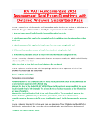 RN VATI Fundamentals 2024 AssessmentReal Exam Questions with  Detailed Answers Guaranteed Pass