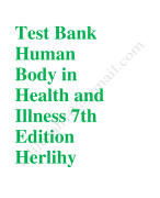 Test bank herlihy the human body in health and illness 7th edition 2023-2024 Latest Update