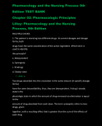 Pharmacology and the Nursing Process 9th Edition TEST BANK Chapter 02: Pharmacologic Principles Lill