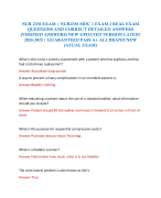 NUR 2356 EXAM / NUR2356 MDC 1 EXAM 2 REAL EXAM QUESTIONS AND CORRECT DETAILED ANSWERS (VERIFIED ANSWERS) NEW UPDATED VERSION LATEST 2024-2025 | GUARANTEED PASS A+ ALL BRAND NEW (ATUAL EXAM)