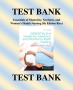 Essentials of Maternity, Newborn, and Women's Health Nursing 5th Edition Ricci Test Bank