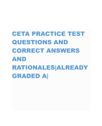 CETA PRACTICE TEST QUESTIONS AND CORRECT ANSWERS AND RATIONALES|ALREADY GRADED A|