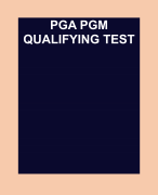 PGA PGM  QUALIFYING TEST exam